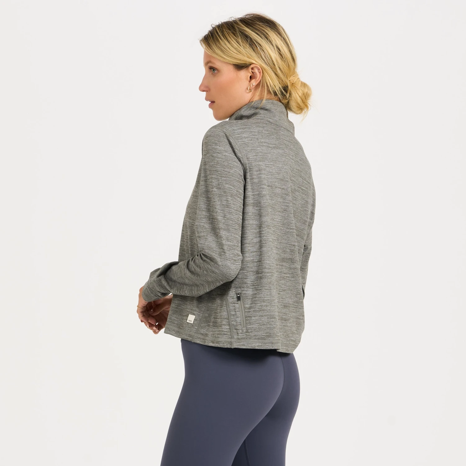 Crescent Half Zip | Heather Grey 2 Crescent Half Zip | Heather Grey - Image 2
