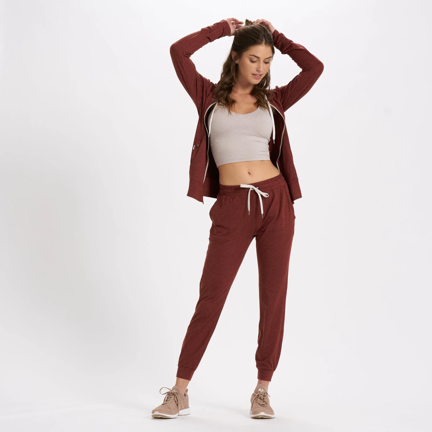 Performance Jogger - Long | Brick Heather 4 Performance Jogger - Long | Brick Heather - Image 4
