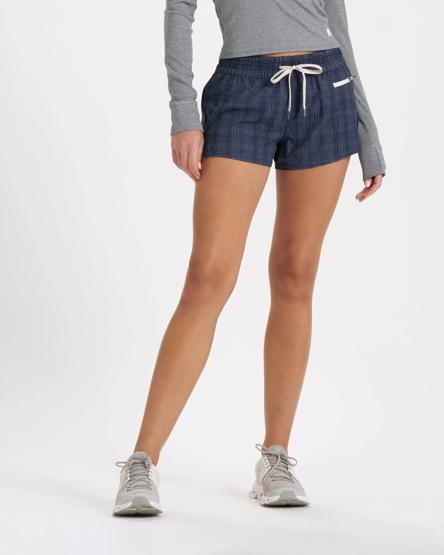 Clementine Short | Ink Shibori Grid 1 Clementine Short | Ink Shibori Grid