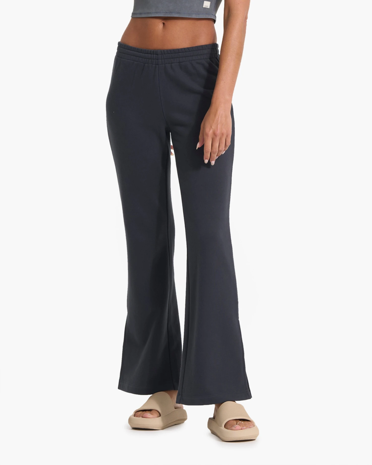 Sedona Wideleg Sweatpant | Charcoal 1 Sedona Wideleg Sweatpant | Charcoal