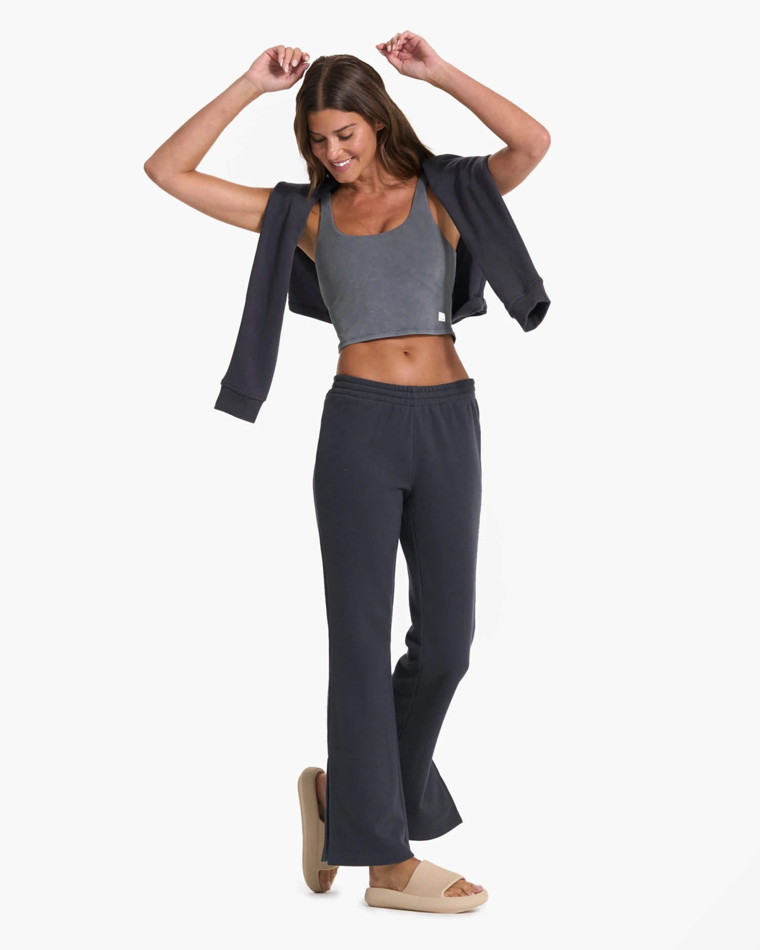 Sedona Wideleg Sweatpant | Charcoal 6 Sedona Wideleg Sweatpant | Charcoal - Image 6