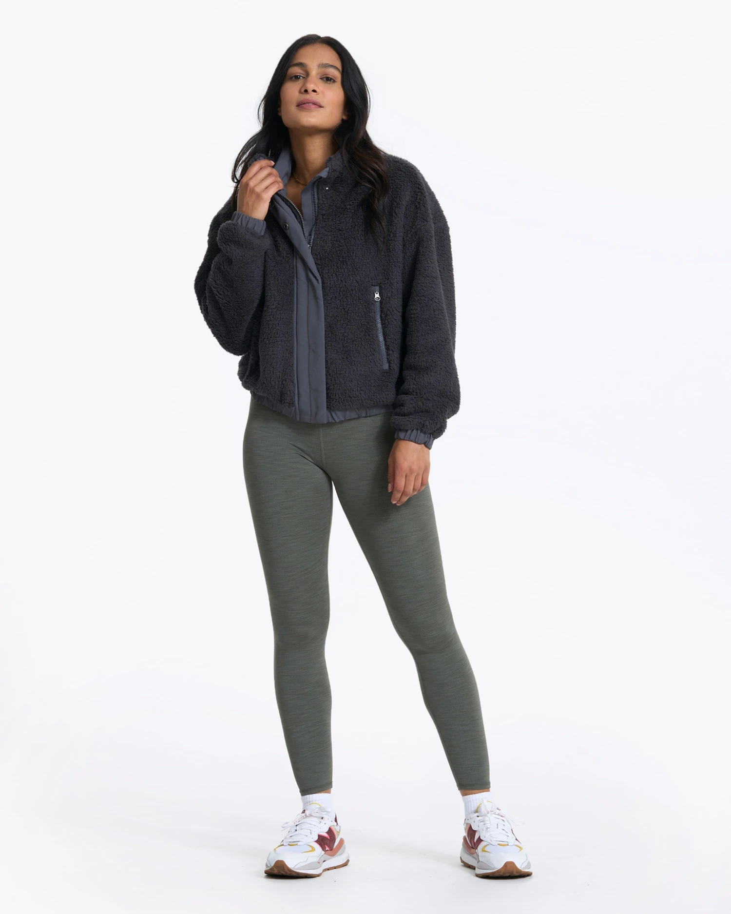 Cozy Sherpa Jacket | Charcoal 6 Cozy Sherpa Jacket | Charcoal - Image 6