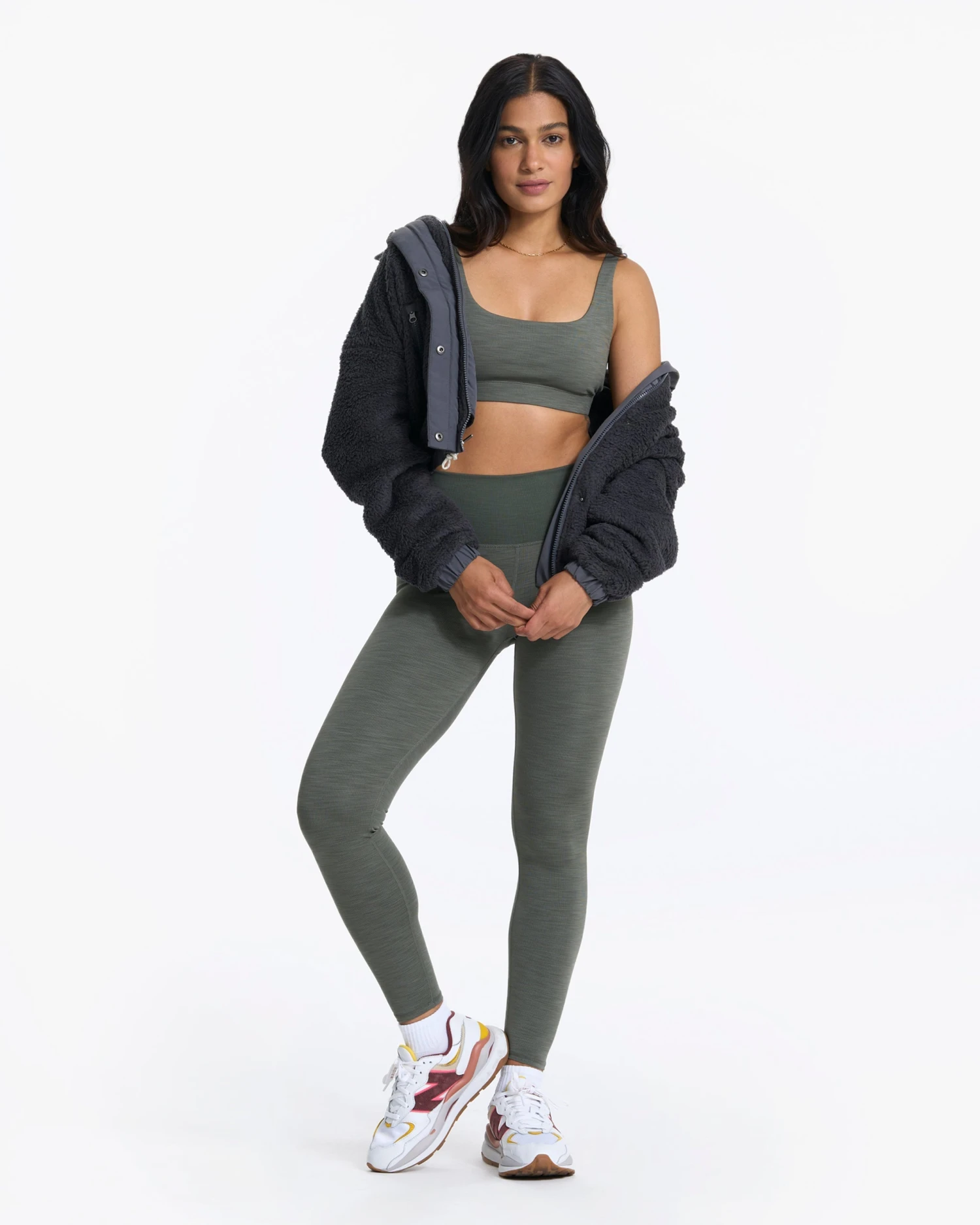 Cozy Sherpa Jacket | Charcoal 5 Cozy Sherpa Jacket | Charcoal - Image 5