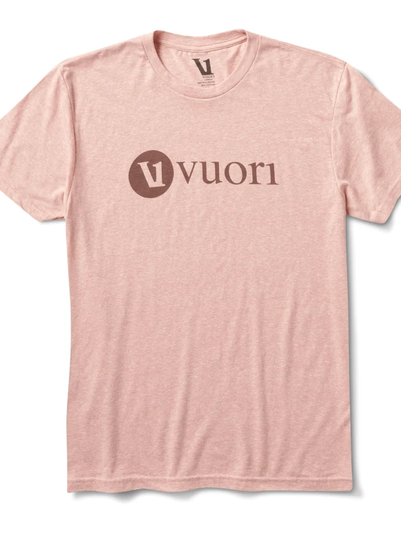 V1 Vuori Wordmark Logo Tee | Burnt Clay Heather